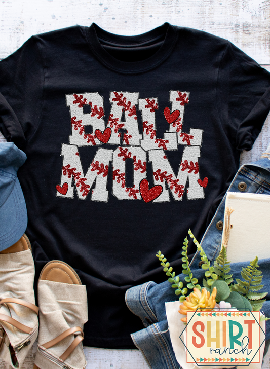 Ball Mom - Baseball Tee